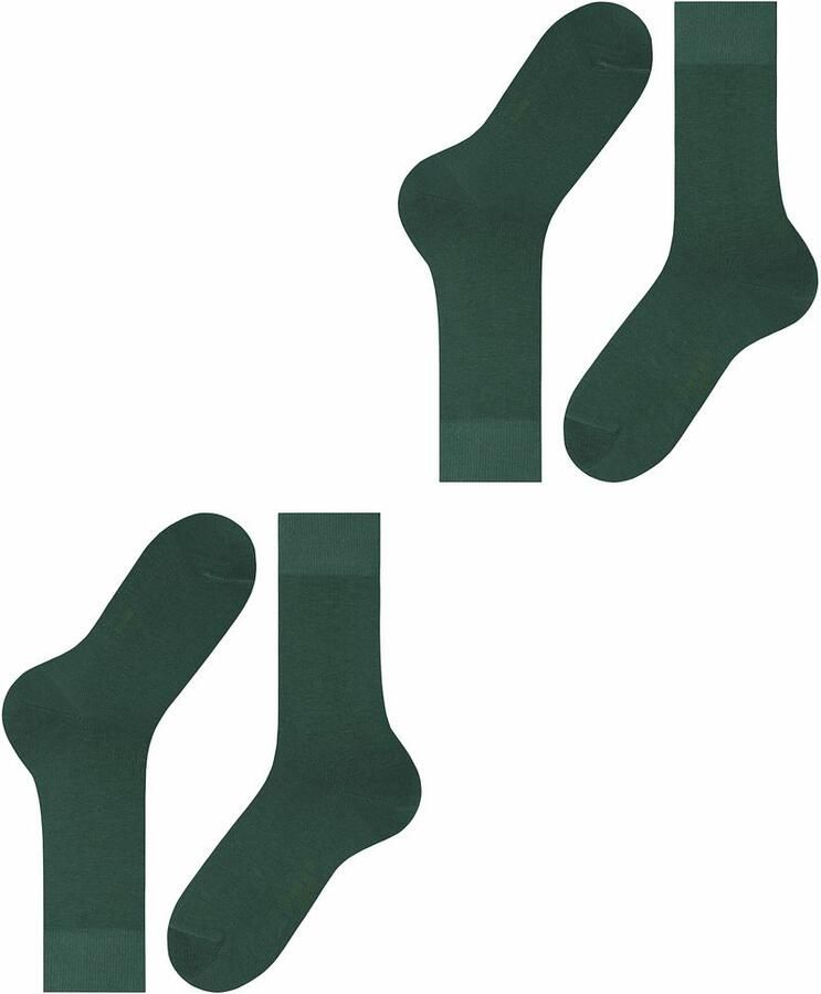 Falke Happy Sokken 2-Pack Donkergroen - Foto 2