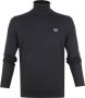 Fred Perry College Coltrui Zwart Dierenpatroon Winter Coltrui Black Heren - Thumbnail 1