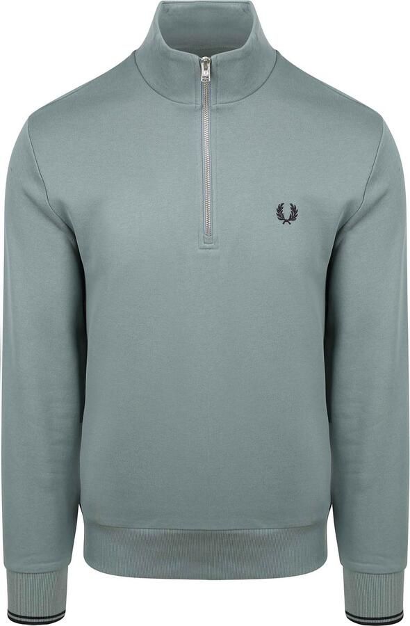 Fred Perry 1 2 Zip Sweatshirt Blauw- Heren Blauw