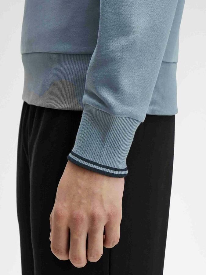 Fred Perry 1 2 Zip Sweatshirt Blauw- Heren Blauw - Foto 5