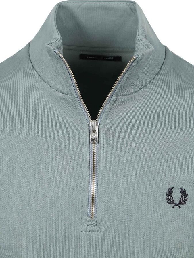 Fred Perry 1 2 Zip Sweatshirt Blauw- Heren Blauw - Foto 6