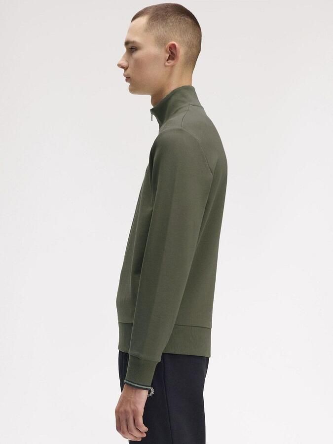 Fred Perry Half Zip Trui Donkergroen Z50 - Foto 4