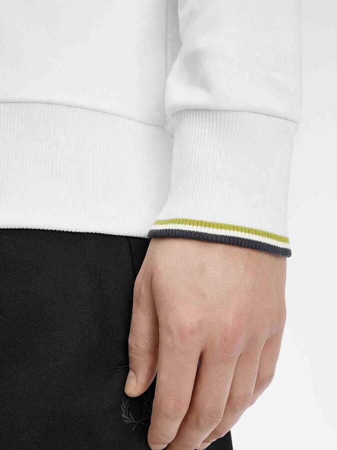 Fred Perry Half Zip Trui Ecru 46A - Foto 4