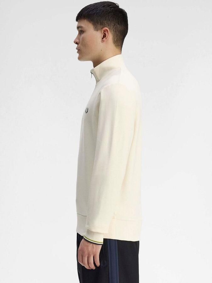 Fred Perry Half Zip Trui Ecru 46A - Foto 5
