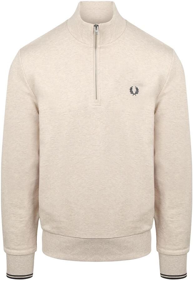 Fred Perry Core 1 2 Zip Polo Shirt White- Heren White