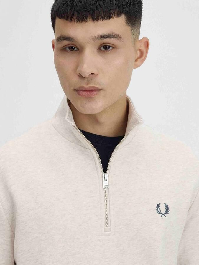 Fred Perry Core 1 2 Zip Polo Shirt White- Heren White - Foto 3