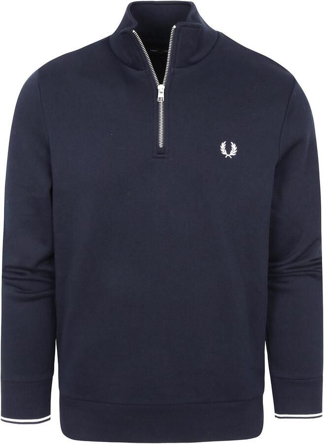 FRED PERRY Heren Truien & Vesten Half Zip Sweatshirt Donkerblauw - Foto 4
