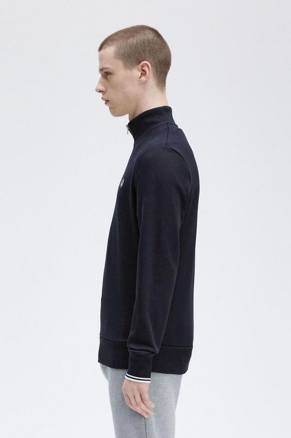 FRED PERRY Heren Truien & Vesten Half Zip Sweatshirt Donkerblauw - Foto 7