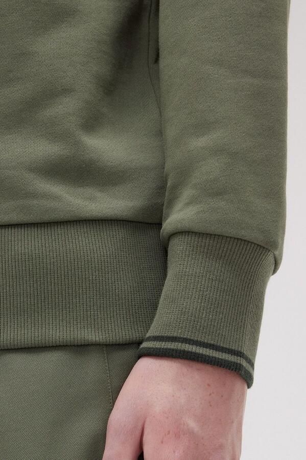 FRED PERRY Heren Truien & Vesten Half Zip Sweatshirt Groen - Foto 6