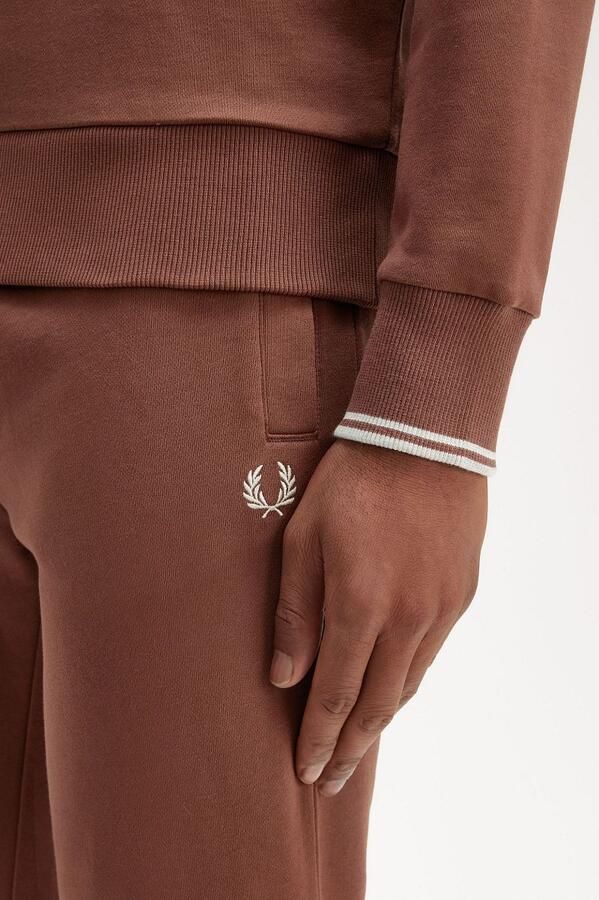 FRED PERRY Heren Truien & Vesten Half Zip Sweatshirt Roest - Foto 2