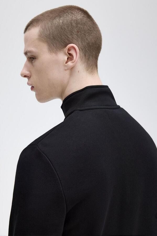 Fred Perry Half Zip Sweater Zwart Katoen Black Heren - Foto 5