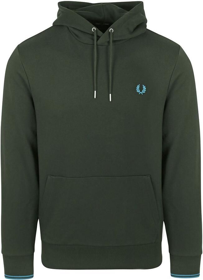 FRED PERRY Heren Truien & Vesten Tipped Hooded Sweatshirt Groen