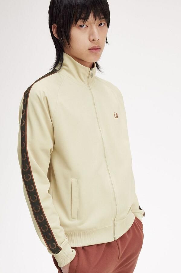 Fred Perry Beige Contrast Tape Trainingsjack Beige Heren - Foto 2