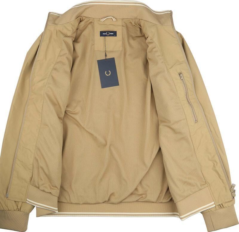 Fred Perry Stijlvolle Brentham Herenjas Beige Heren - Foto 2