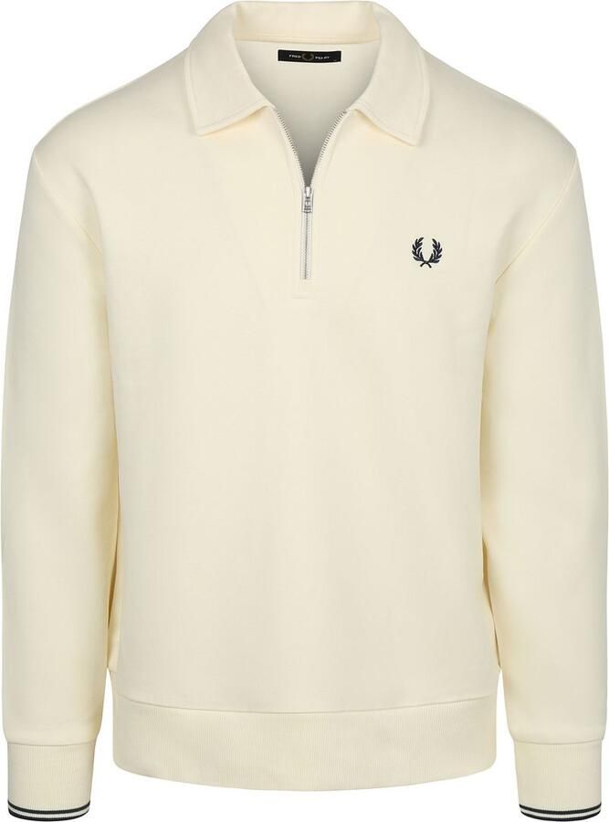 Fred Perry 1 2 Zip Collar Sweatshirt Beige- Heren Beige