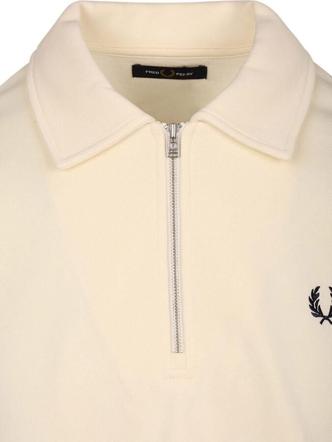 Fred Perry 1 2 Zip Collar Sweatshirt Beige- Heren Beige - Foto 5