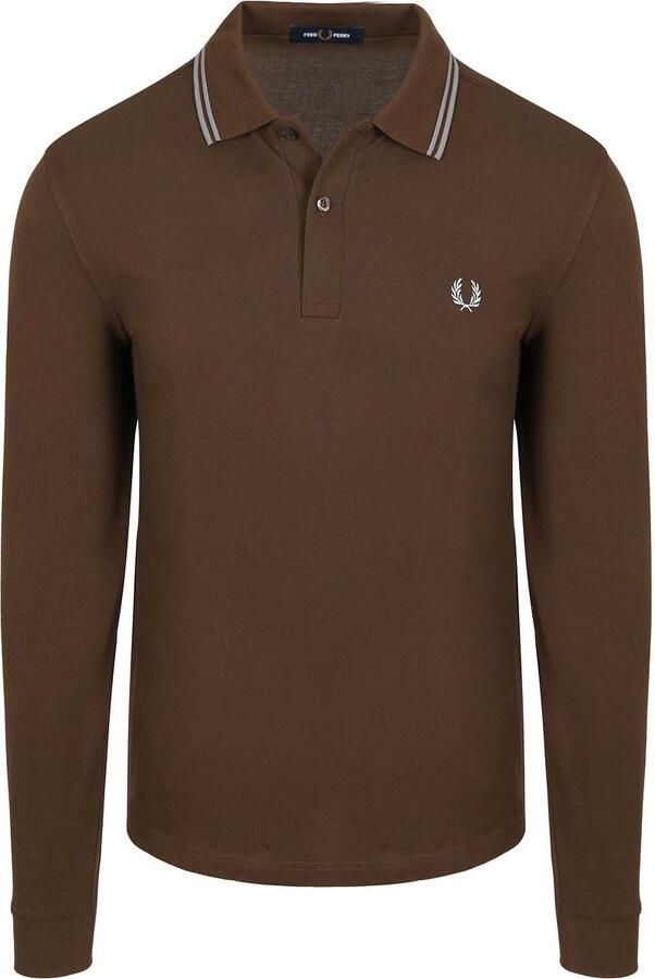 Fred Perry Longsleeve Polo Bruin 49A