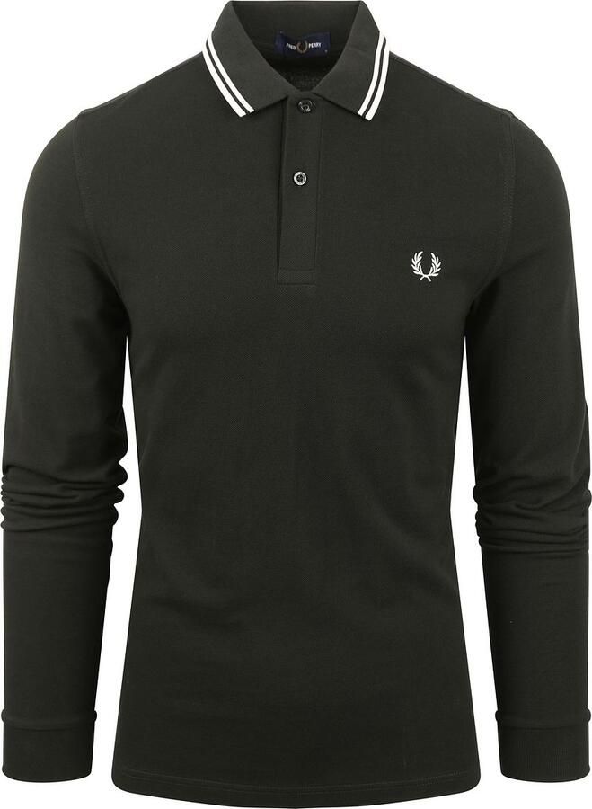 Fred Perry Klassieke polo met gestreepte afwerking Green Heren