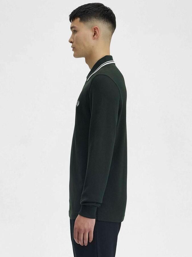 Fred Perry Klassieke polo met gestreepte afwerking Green Heren - Foto 5