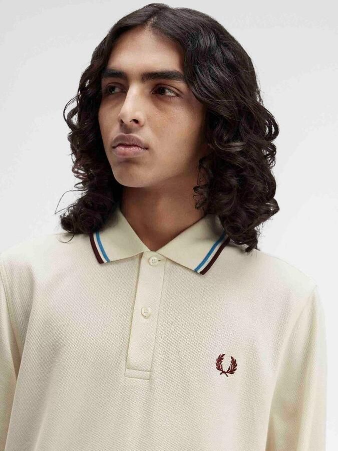 Fred Perry Longsleeve Polo Ecru Z46 - Foto 2