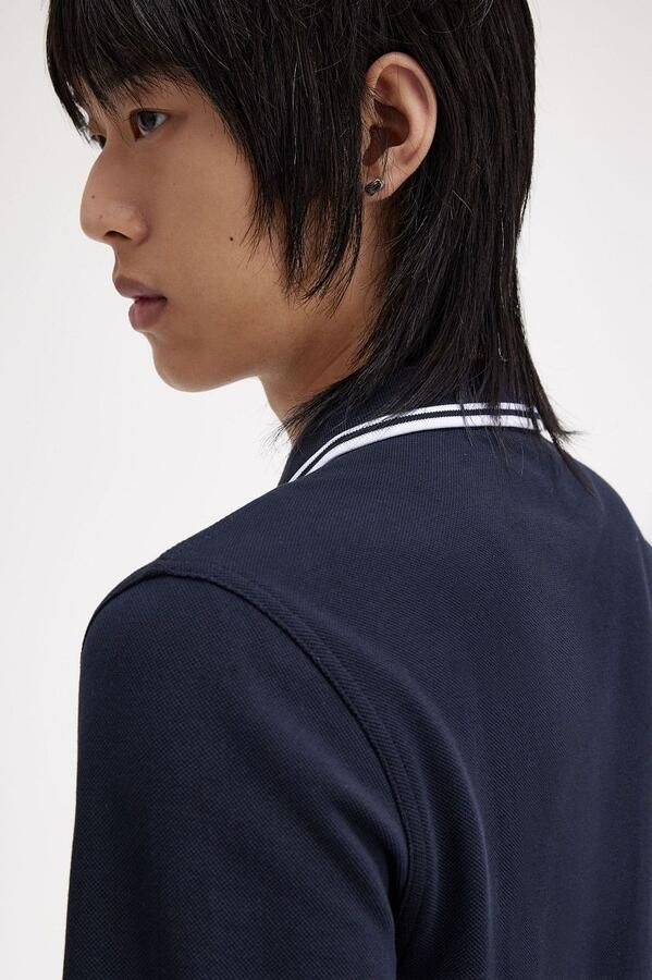 Fred Perry Longsleeve Polo Navy 238 - Foto 4