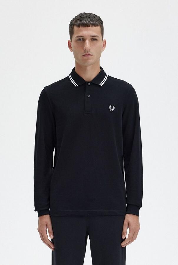 Fred Perry Slim Fit Twin Tipped Polo in Navy Snow White Mar Grass Blue Heren - Foto 8