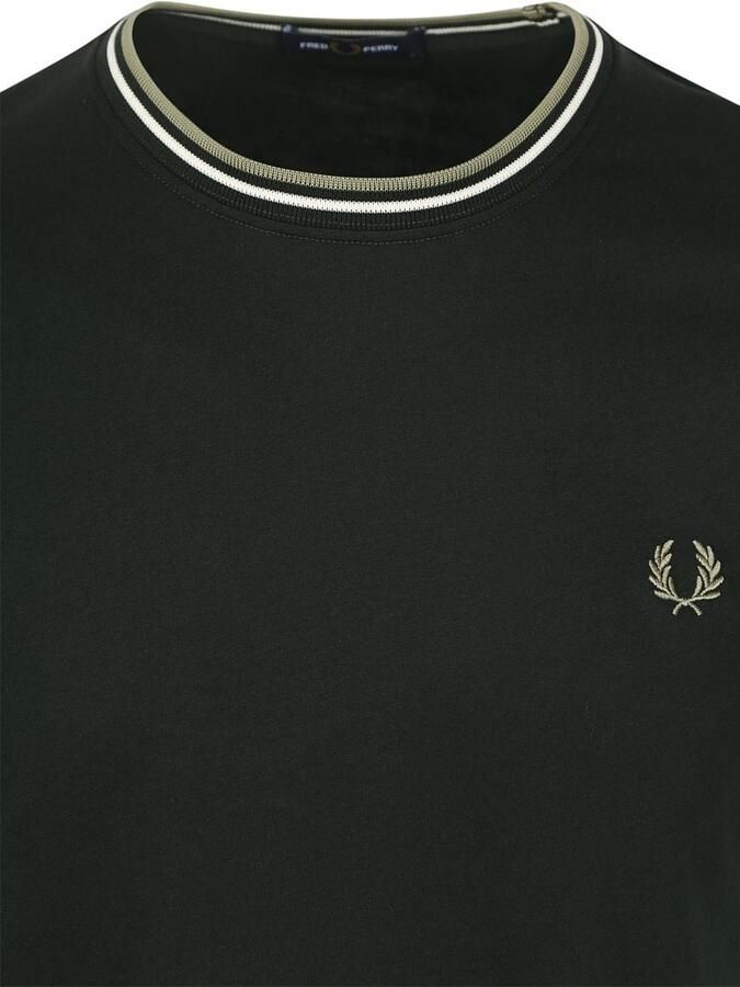 Fred Perry T-shirt M1588 Twin Tipped T-shirt Donker Groen