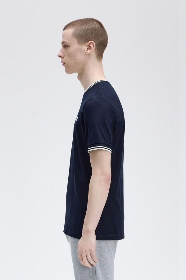 Fred Perry T-shirt met korte mouwen en contrastdetails Black Heren - Foto 5