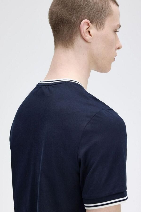 Fred Perry T-shirt met korte mouwen en contrastdetails Black Heren - Foto 6