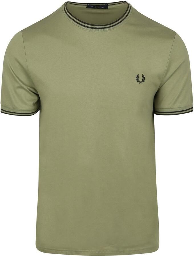 Fred Perry T-shirt Twin Tipped T-Shirt Olive Mint Night Green - Foto 3
