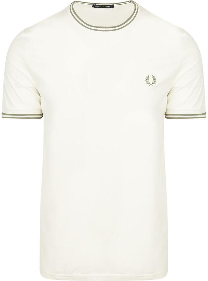 Fred Perry M1588 Twin Tipped T-shirt Off-White - Foto 5