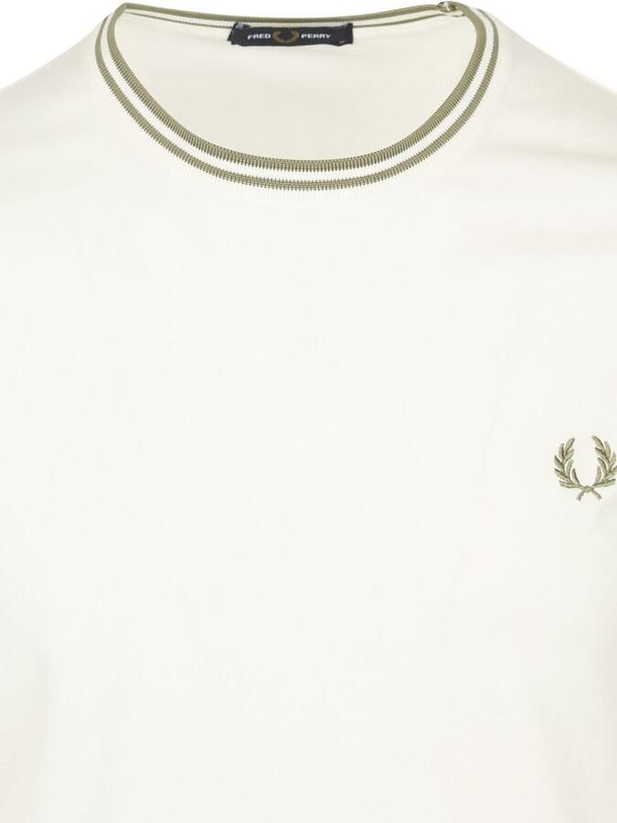 Fred Perry M1588 Twin Tipped T-shirt Off-White - Foto 5