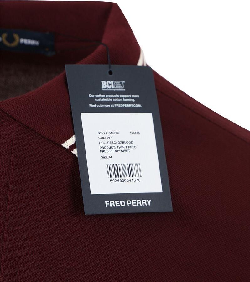 Fred Perry Polo M3600 Bordeaux - Foto 4