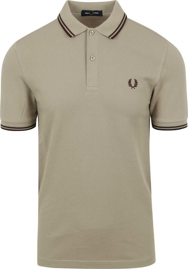 Fred Perry Twin Tipped Short Sleeve Polo Shirt Heren Brown- Heren Brown - Foto 3