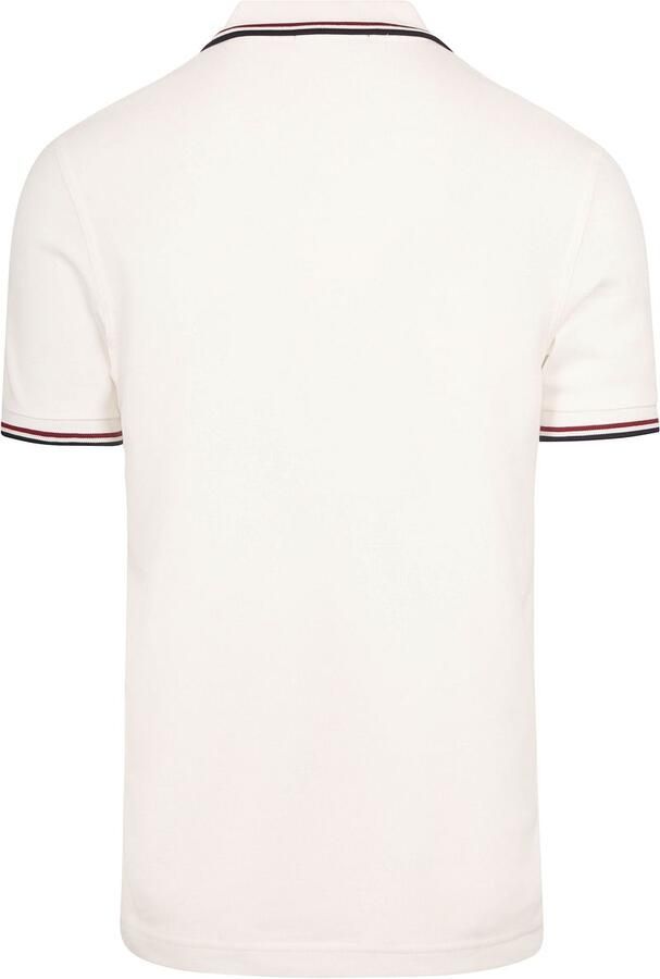 Fred Perry Twin Tipped Short Sleeve Polo Shirt Heren White- Heren White
