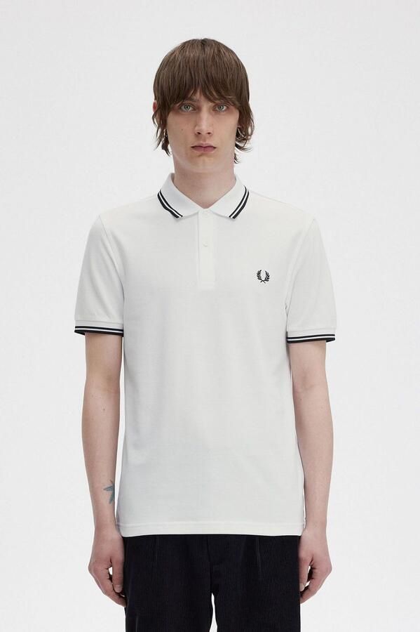 Fred Perry Twin Tipped Short Sleeve Polo Shirt Heren Black- Heren Black - Foto 4