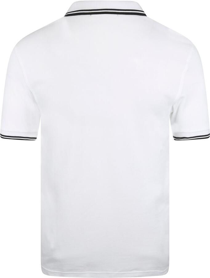 Fred Perry Twin Tipped Short Sleeve Polo Shirt Heren White- Heren White - Foto 5