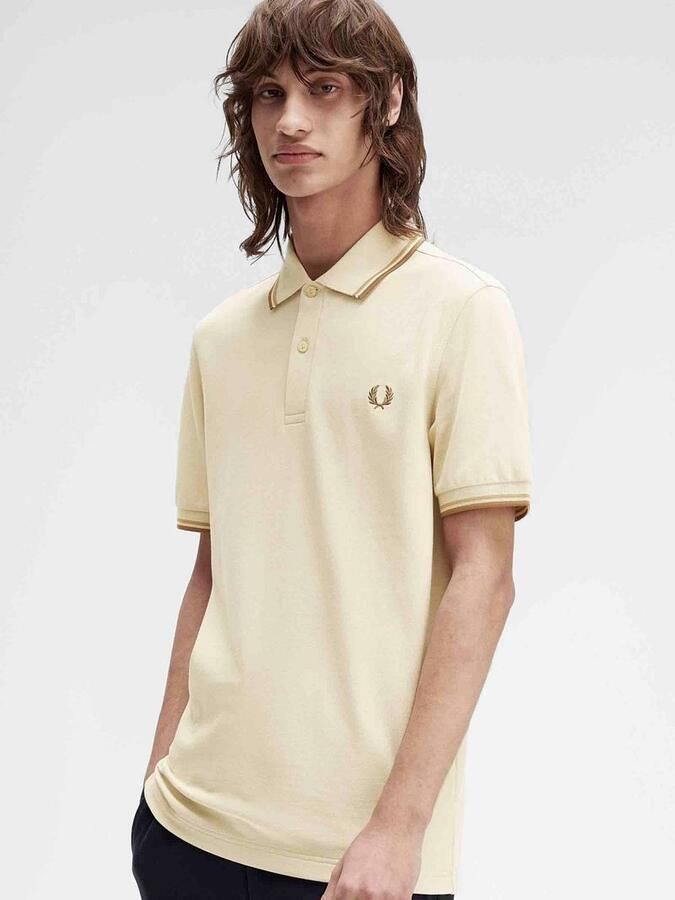 Fred Perry T-shirt Polo Twin Tipped M3600 Beige - Foto 2