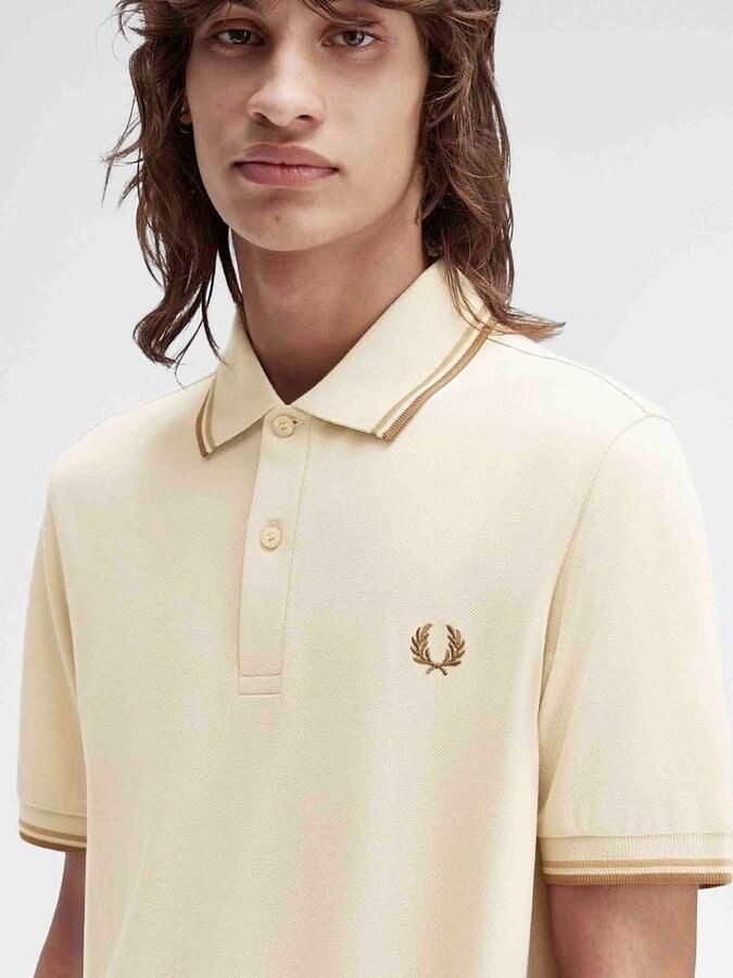 Fred Perry T-shirt Polo Twin Tipped M3600 Beige - Foto 3