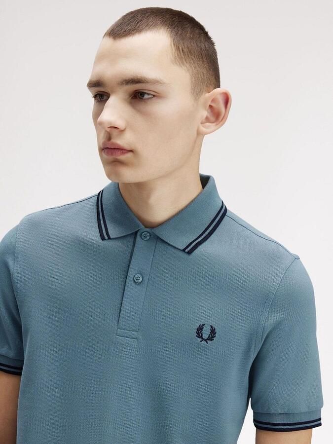 Fred Perry Polo Twin Tipped M3600 Blauw Z56 - Foto 2