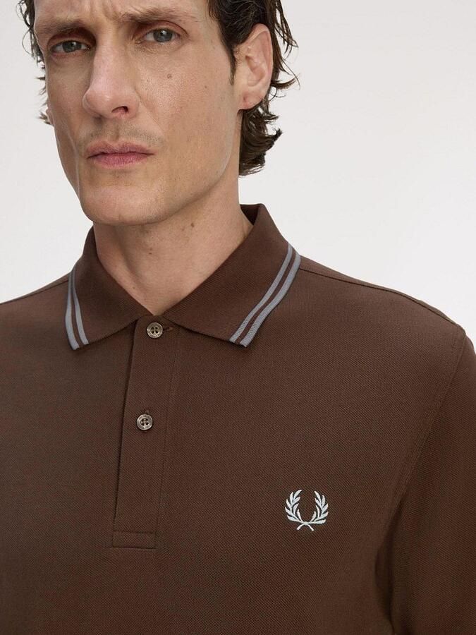 Fred Perry Polo Twin Tipped M3600 Bruin 49A - Foto 2