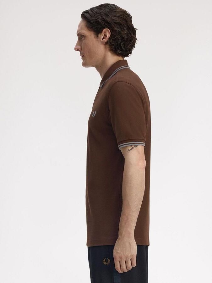 Fred Perry Polo Twin Tipped M3600 Bruin 49A - Foto 3