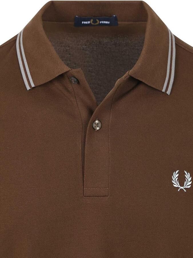 Fred Perry Polo Twin Tipped M3600 Bruin 49A - Foto 4