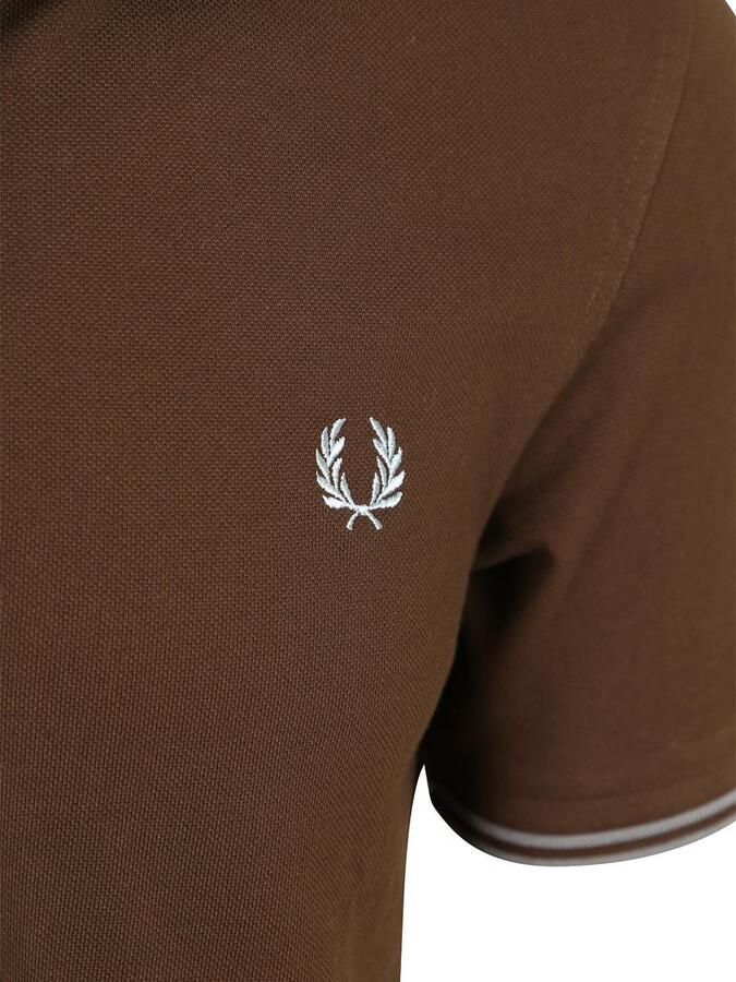 Fred Perry Polo Twin Tipped M3600 Bruin 49A - Foto 5