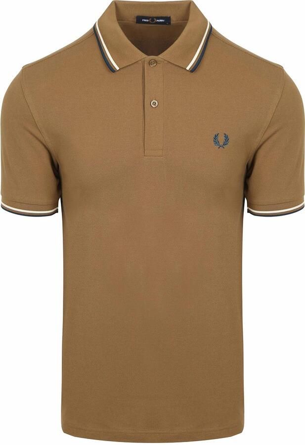 Fred Perry Polo Shirt Korte Mouw Polo Twin Tipped M3600 Bruin Z60