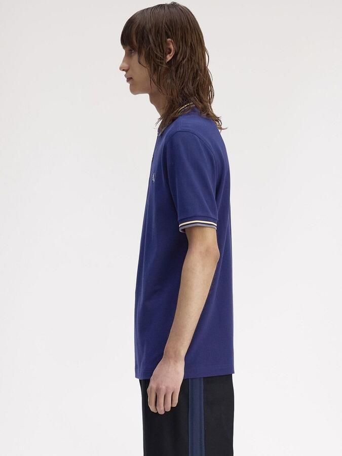 Fred Perry Polo Twin Tipped M3600 Donkerblauw 48A - Foto 3