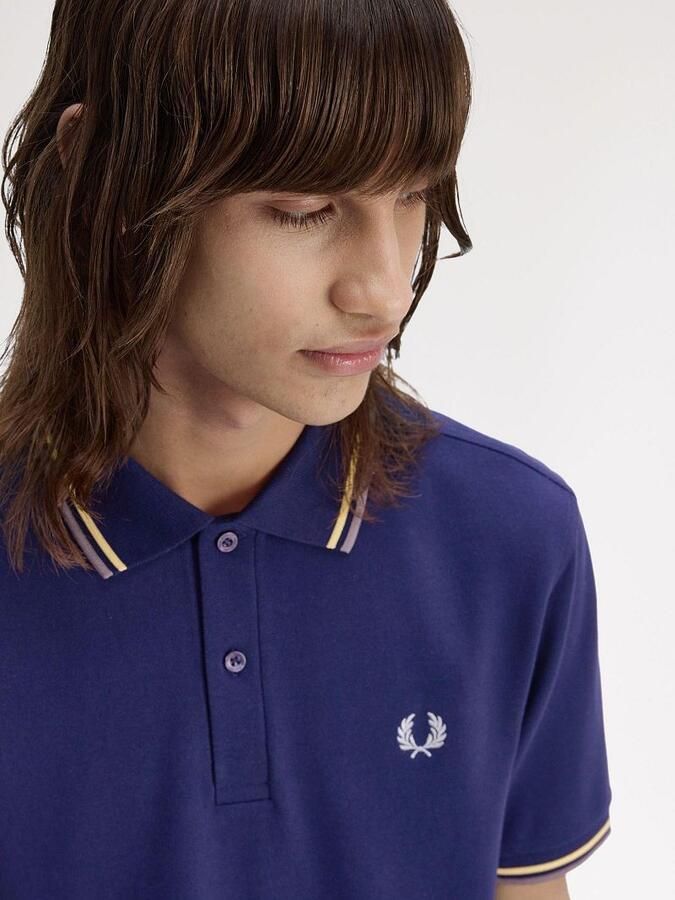 Fred Perry Polo Twin Tipped M3600 Donkerblauw 48A - Foto 4