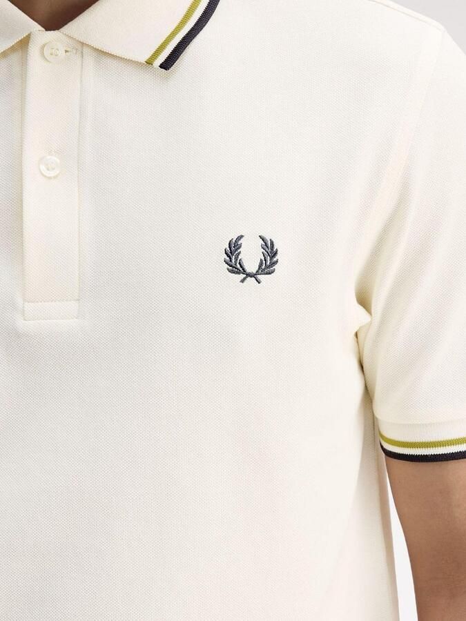 Fred Perry Polo Twin Tipped M3600 Ecru 46A - Foto 2
