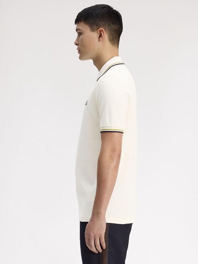 Fred Perry Polo Twin Tipped M3600 Ecru 46A - Foto 3