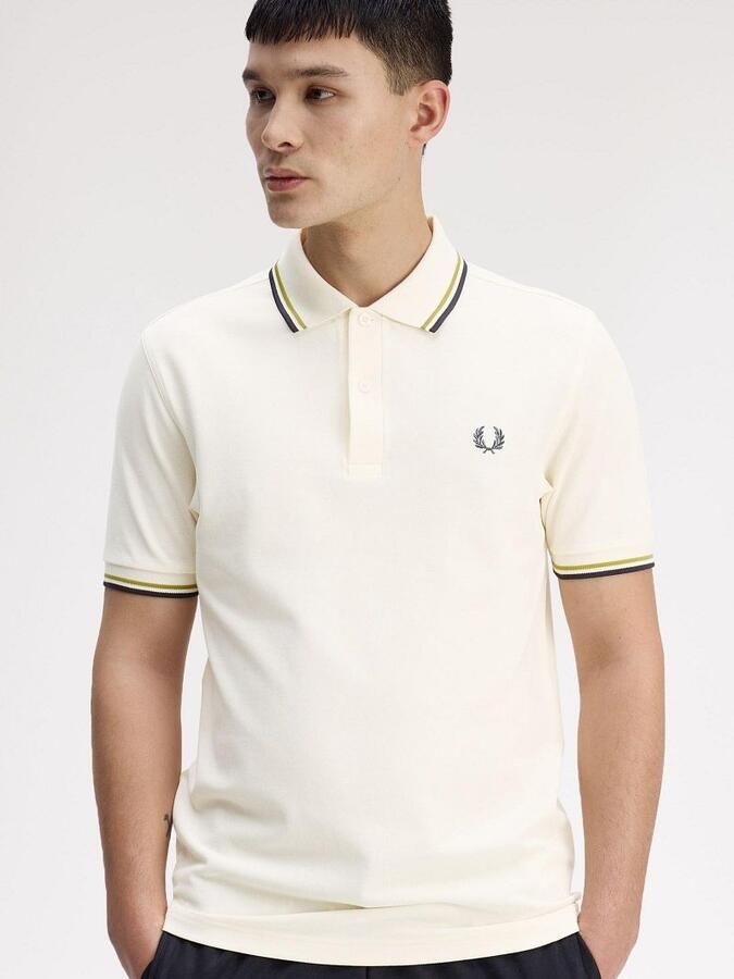 Fred Perry Polo Twin Tipped M3600 Ecru 46A - Foto 4